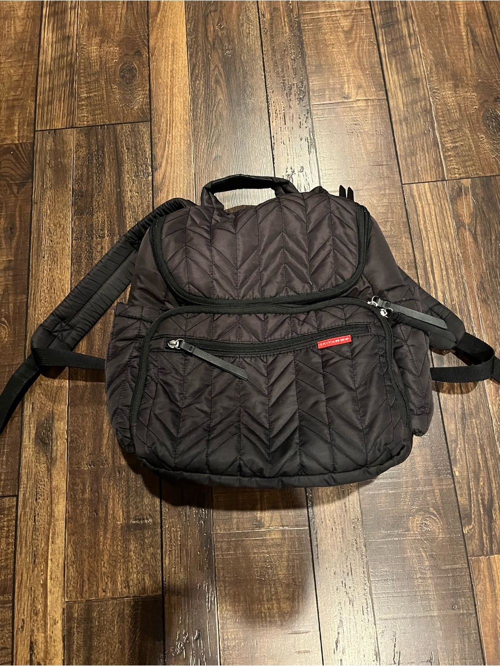 Quilted Black Men's Backpack - Unbranded